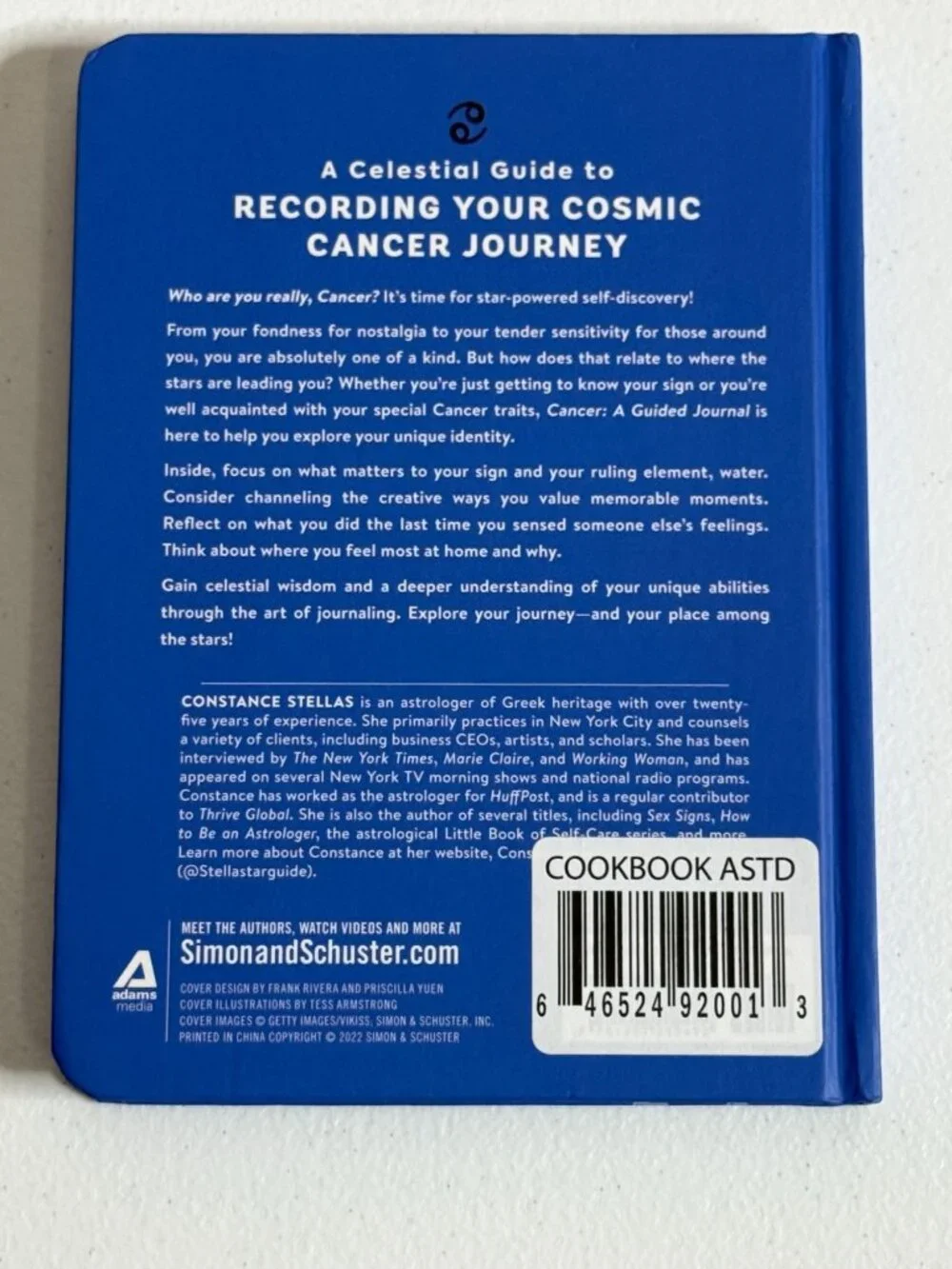 Cancer Zodiac Guided Journal Constance Stellas Astrology Gift Book